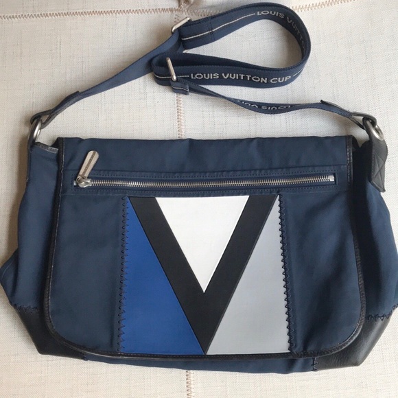 Louis Vuitton Other - Louis Vuitton Navy Blue Canvas LV Cup Artimon Bag